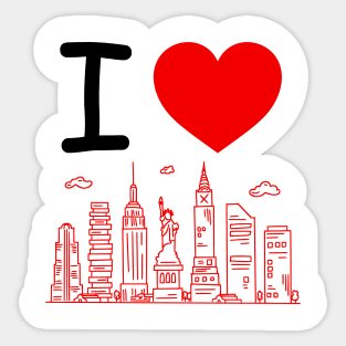 I HEART NEW YORK CITY Sticker